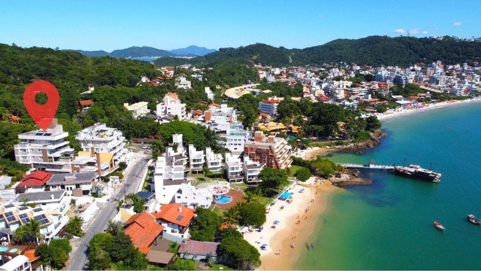 1080 - Apartamento Com Vista Para O Mar Em Bombinhas Exterior foto